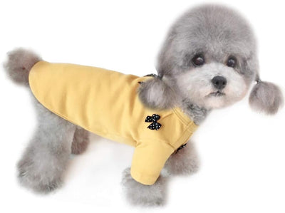 Dog Clothes Dog Fashion T Shirt Pet Apparel for Small Dog and Cat (Yellow Ribbon Medium)