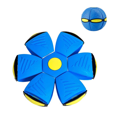 Flying Saucer Ball Pet Dog Toy Outdoor Play Decompression Deformation UK