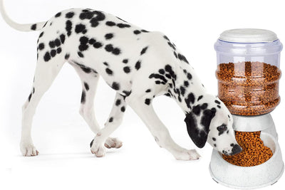 Blessed Family Pet Food Feeder and Waterer Dispenser Large, Dog Cat Gravity Automatic 3 Gallon Feeder and 11 Liters Pet Waterer—Extra Large Capacity, Thickened Durable